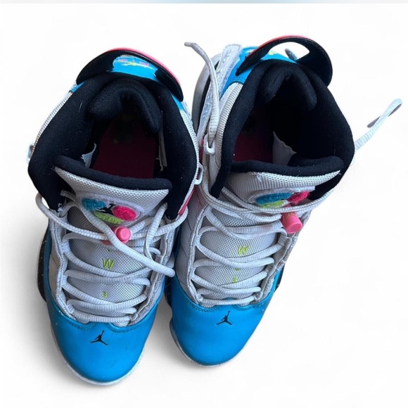 jordan 6 rings white light blue fury cyber